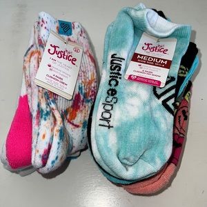 Justice girls socks packs